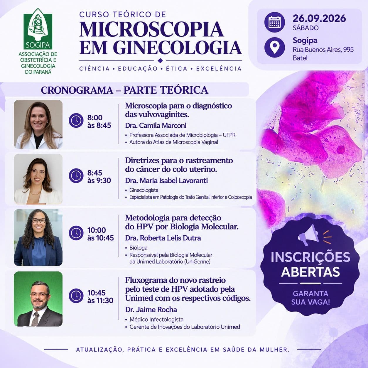 Divulgação: Microscopia em ginecologia - TEORIA