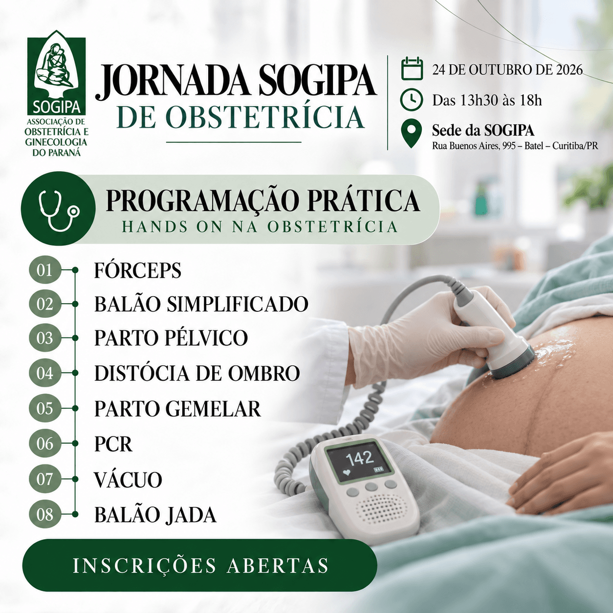 Divulgação: Jornada Sogipa de Obstetrícia - PRÁTICA