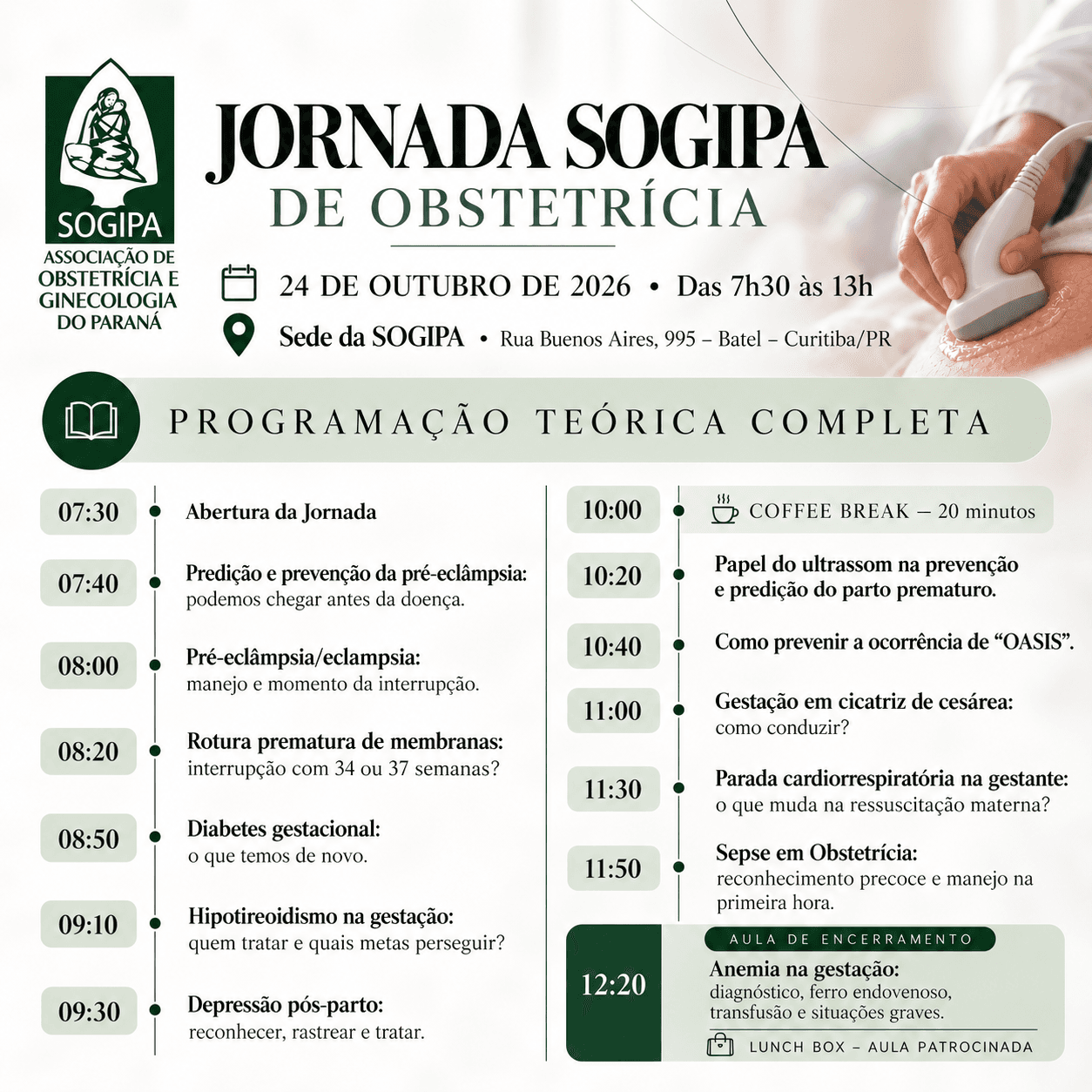 Divulgação: Jornada Sogipa de Obstetrícia - TEORIA