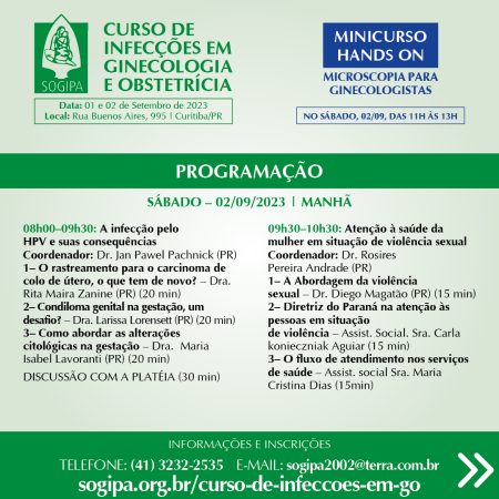 Card-valores-categorias  Sogipa - Sociedade de Obstetrícia e Ginecologia  do Paraná